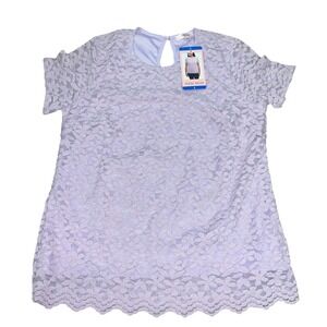 NEW Teddi Rose Ladies Lace Top Purple *XL*